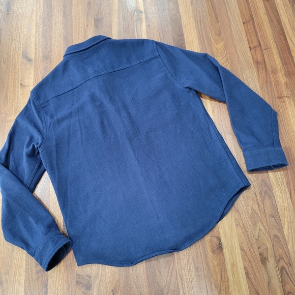 Aéropostale Navy Blue Long Sleeve Button Front Flannel Shirt Size Medium - Picture 2 of 7